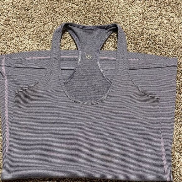 Lululemon Women's XS Purple Striped Racerback Tank Top Sleeveless - Picture 8 of 8